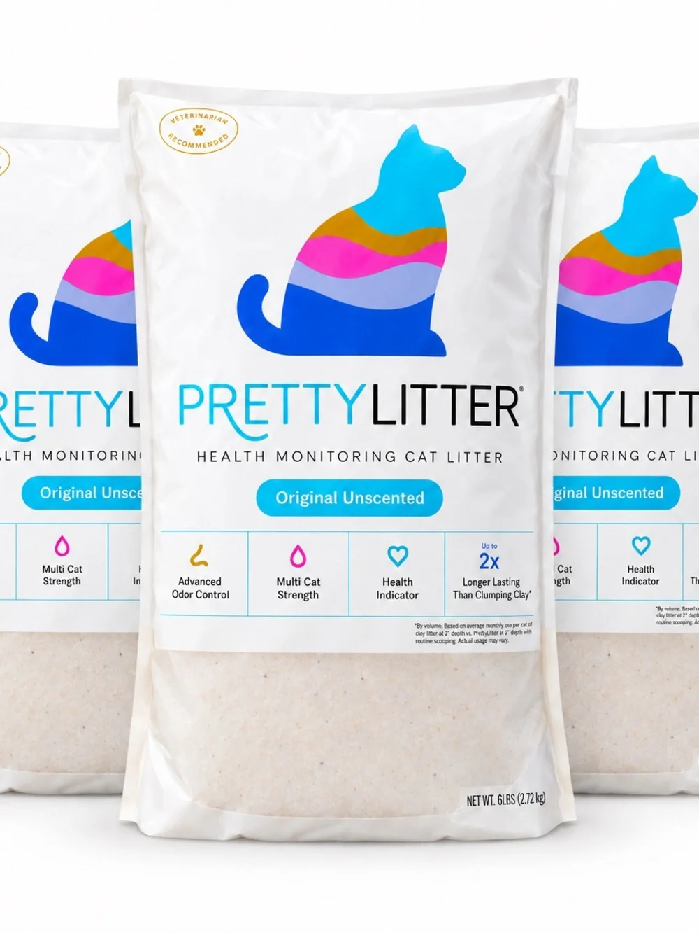 PrettyLitter Original Unscented Health Monitoring Cat Litter 6 lb Bag New bundle